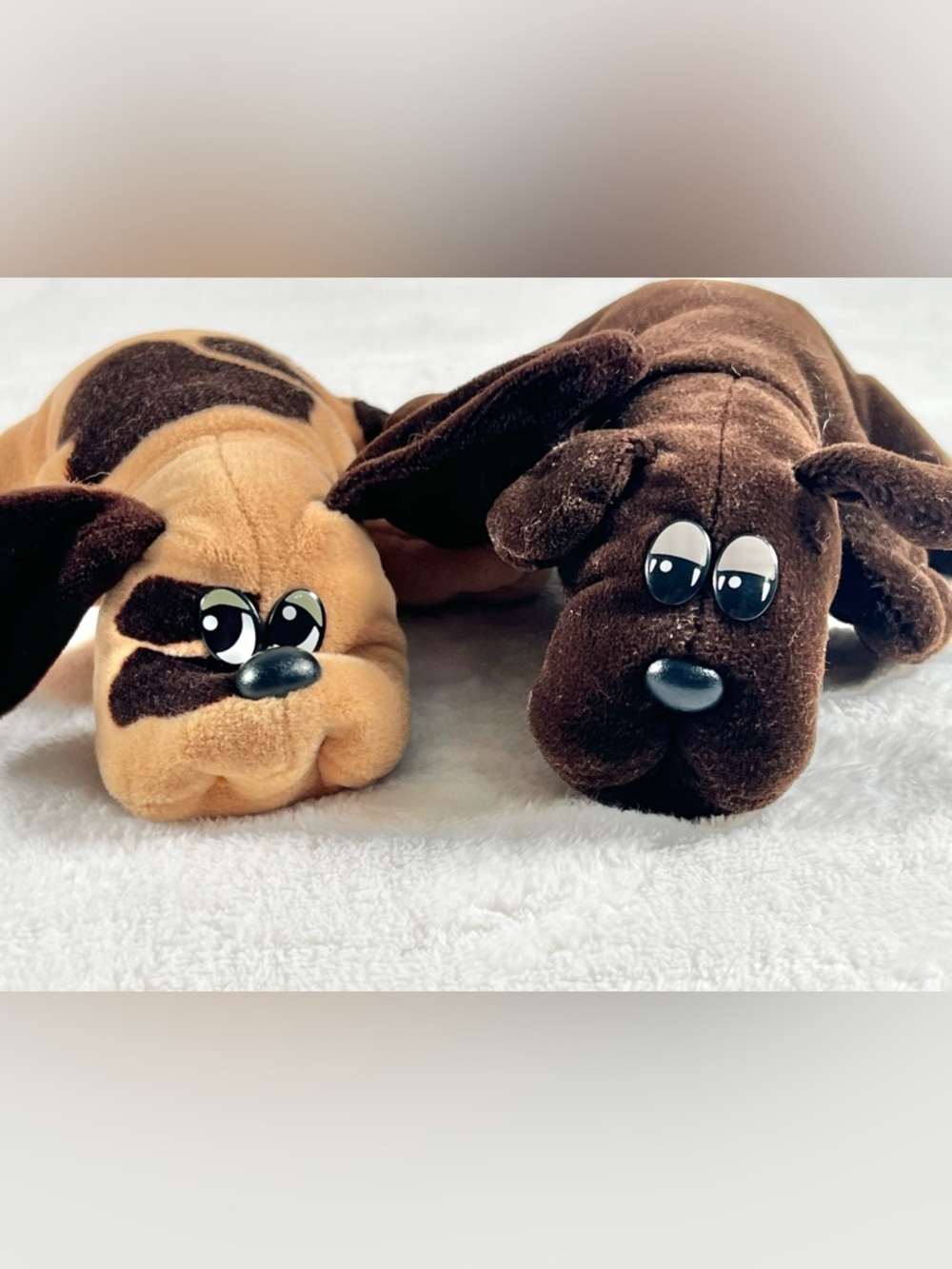 VINTAGE 1985 TONKA LOT OF 2 POUND PUPPIES DOGS STUFFED ANIMAL PLUSH TOYS